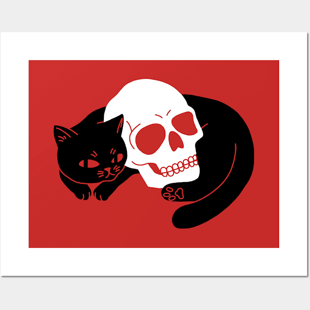 Spooky Cat Wall Art by obinsun